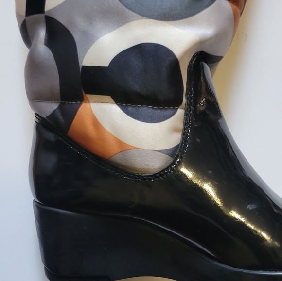 Coach Optic Art Charm Signature Logo Winter Wedges - Picture 2 of 5